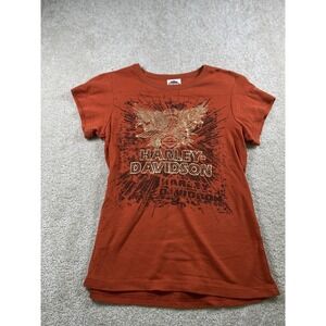 Vintage‎ Harley-Davidson Shirt Womens Medium Eagle Graphic 2007 USA Biker Tee